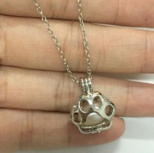 Paw cage necklace